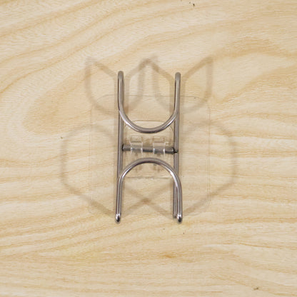 Transparent double loop adhesive wall hook