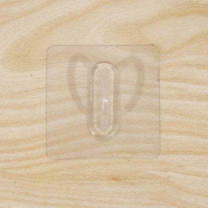 Close-up of clear transparent wall hook