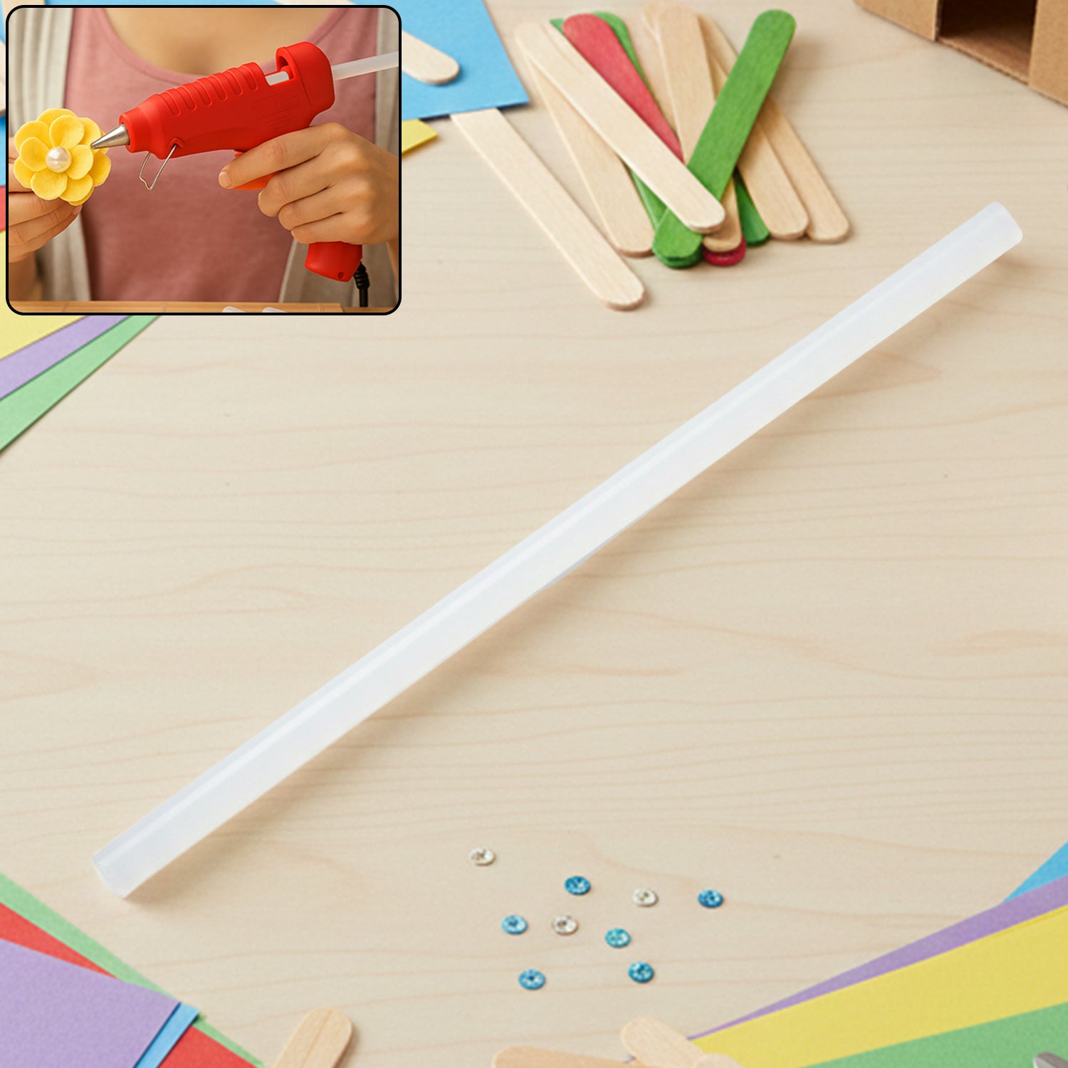 Extra Long Transparent Hot Melt Glue Stick 29 cm