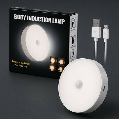 Motion Sensor LED Night Light Rechargeable Wall Lamp