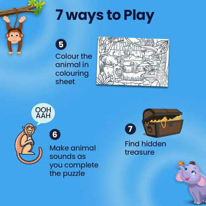 JUNGLE MYSTERY PUZZLE - AGE 3+ (38 PUZZLE PIECES) MDF PUZZLE SERIES