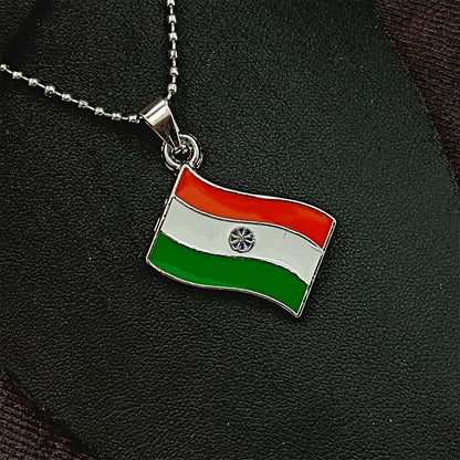 India Flag Chain Pendant For Men