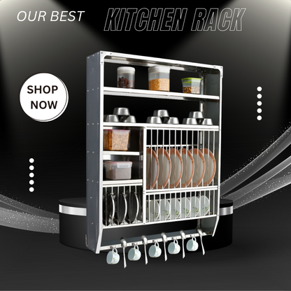 Wall Mount Kitchen Utensils Dish Rack DLX-4836