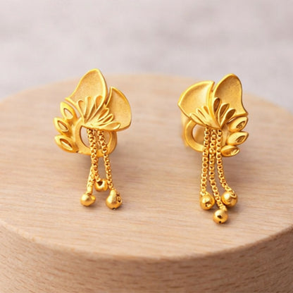 Elegant Golden Drop Earrings for Women & Girls | Lightweight Stylish Party Wear Earrings