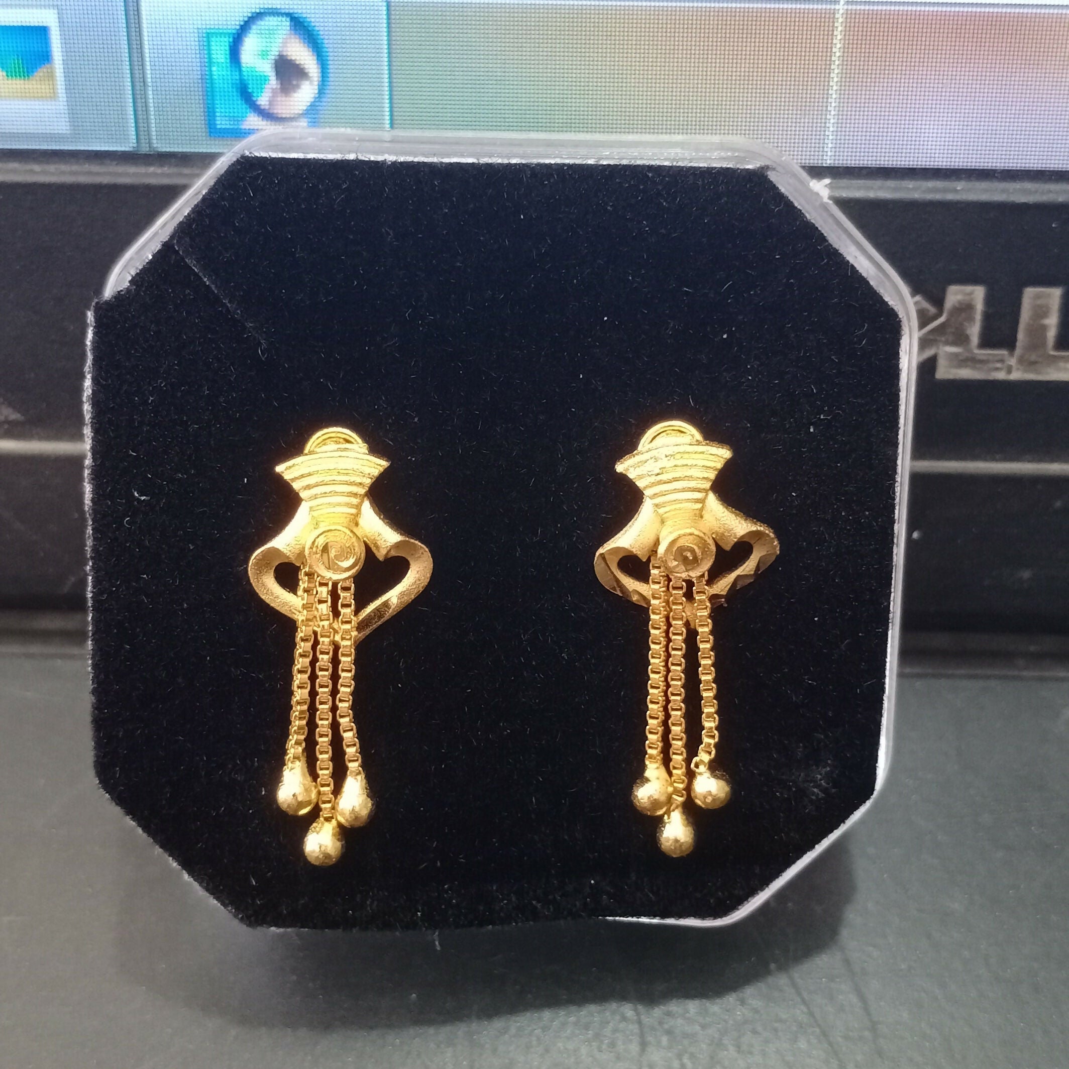 Elegant Golden Drop Earrings for Women & Girls | Lightweight Stylish Party Wear Earrings