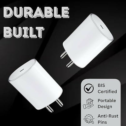 Compact UNITEQ QuickVolt 45W Type-C charger in white