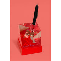 Romantic Couple Love Water Globe with Glitter Liquid Effect and Cute Figurines – Decorative Tabletop Showpiece with Heart Design – Ideal Anniversary, Birthday, Wedding and Valentine’s Day Gift for Couples
