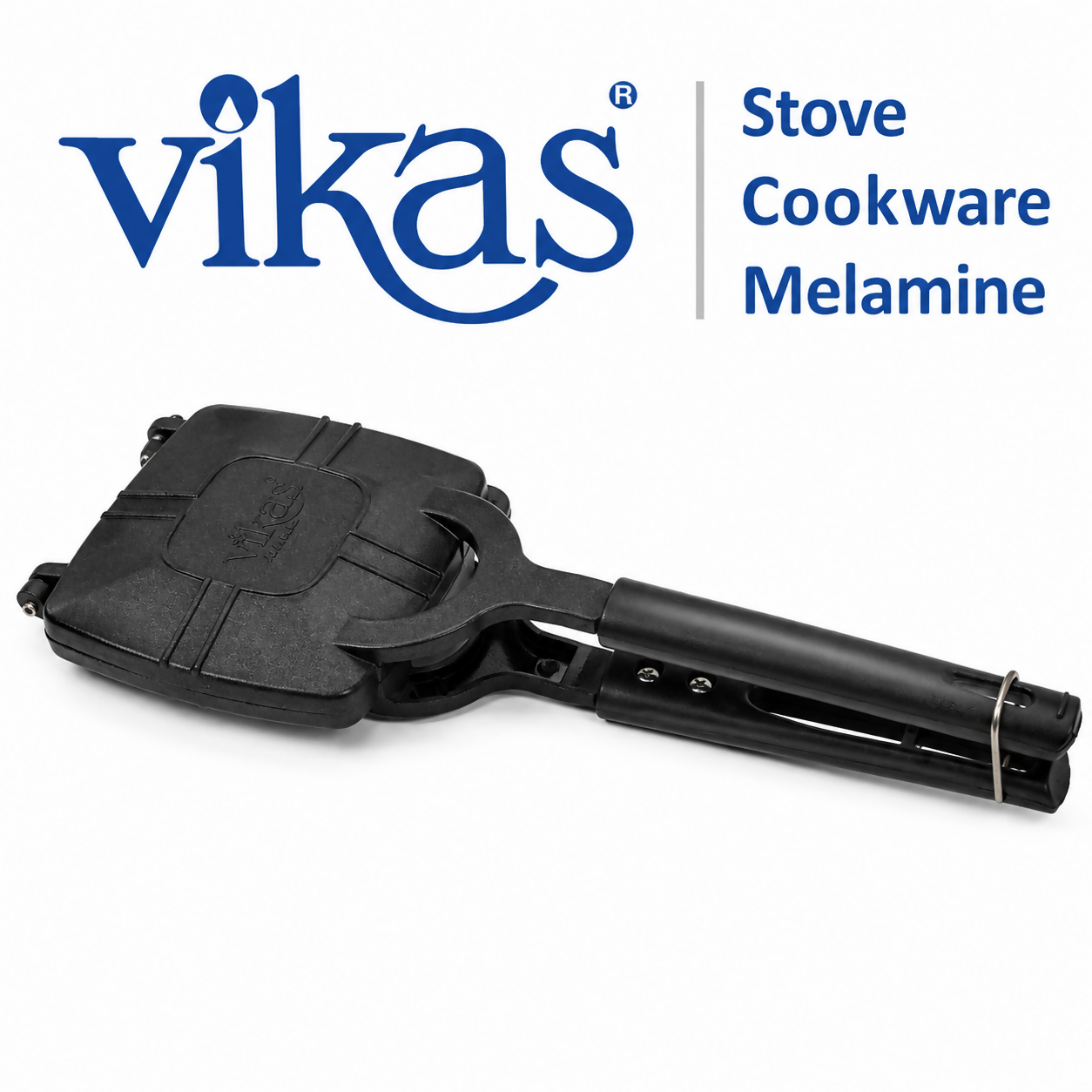 Vikas stove top toaster maker cooking a sandwich on a gas burner