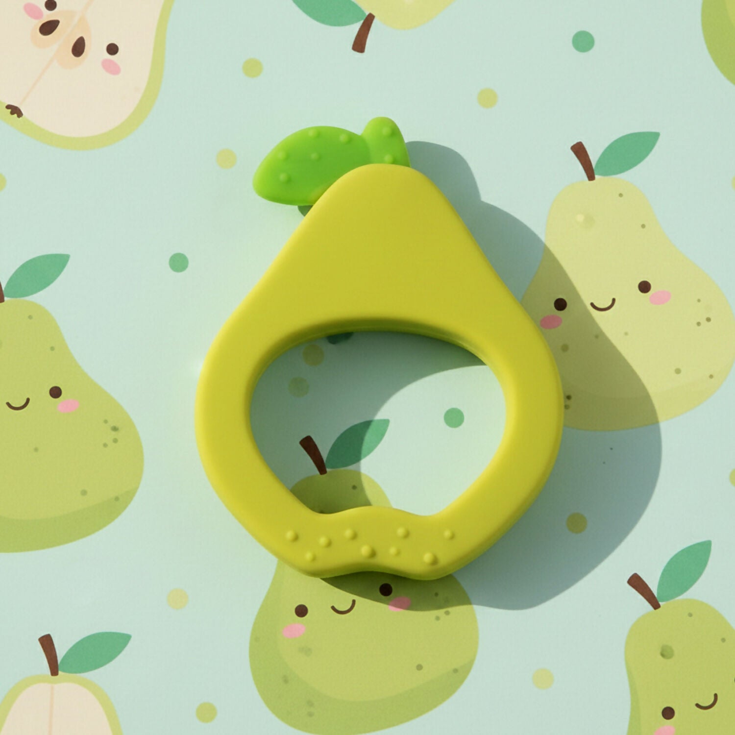 Guava shaped silicone baby teether