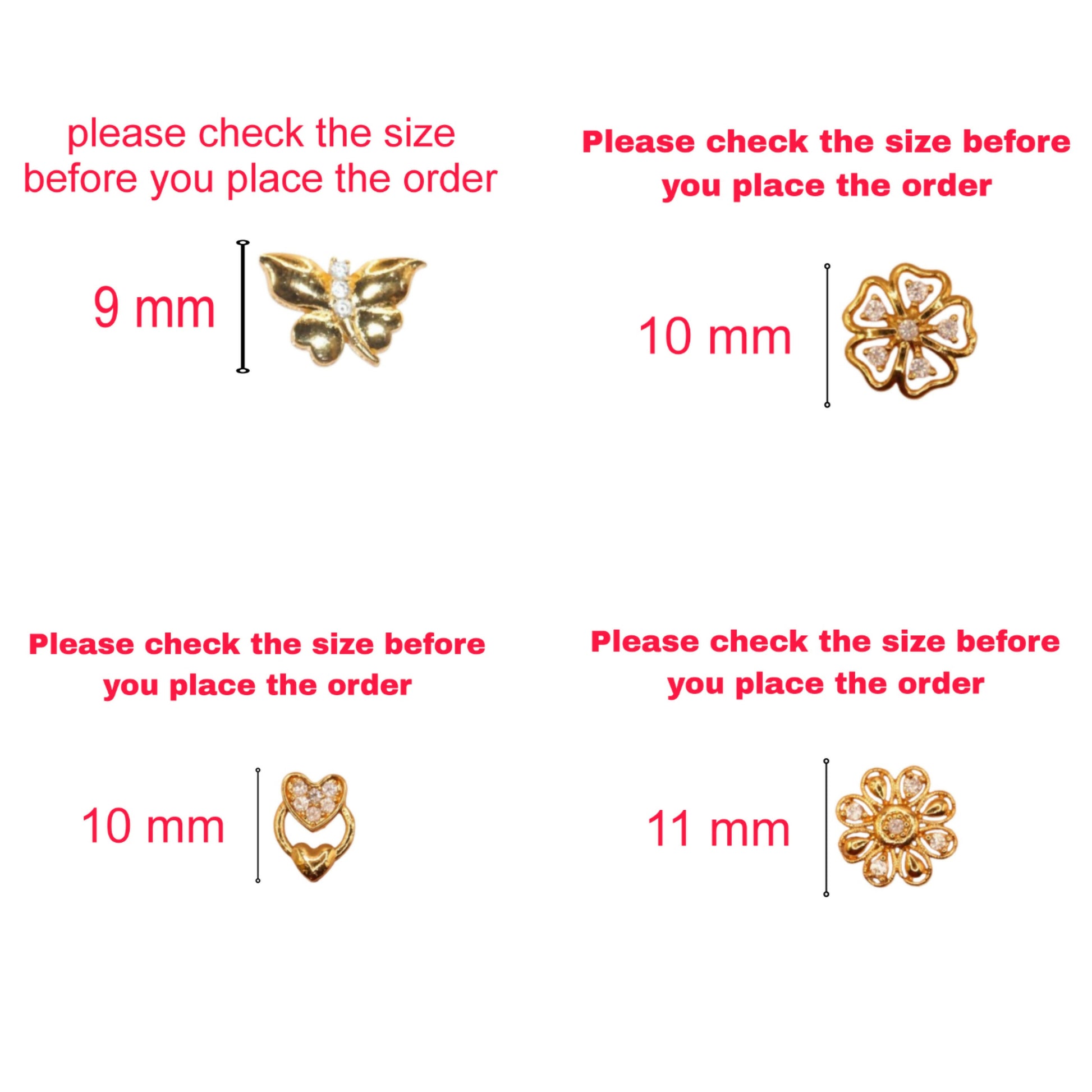 Elegant gold plated butterfly stud earrings with shimmering Cubic Zirconia