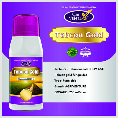 AgriVenture TEBCON GOLD ( Tebuconazole 38.39% SC ) Fungicieds (1 Ltr)
