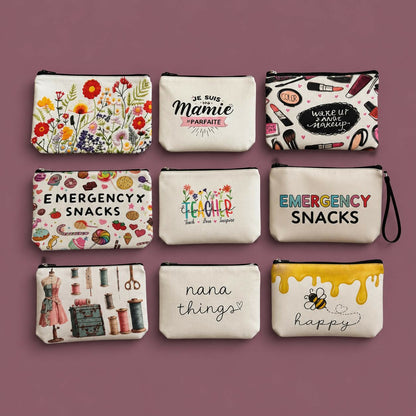 Printed multipurpose pouch used for stationery storage