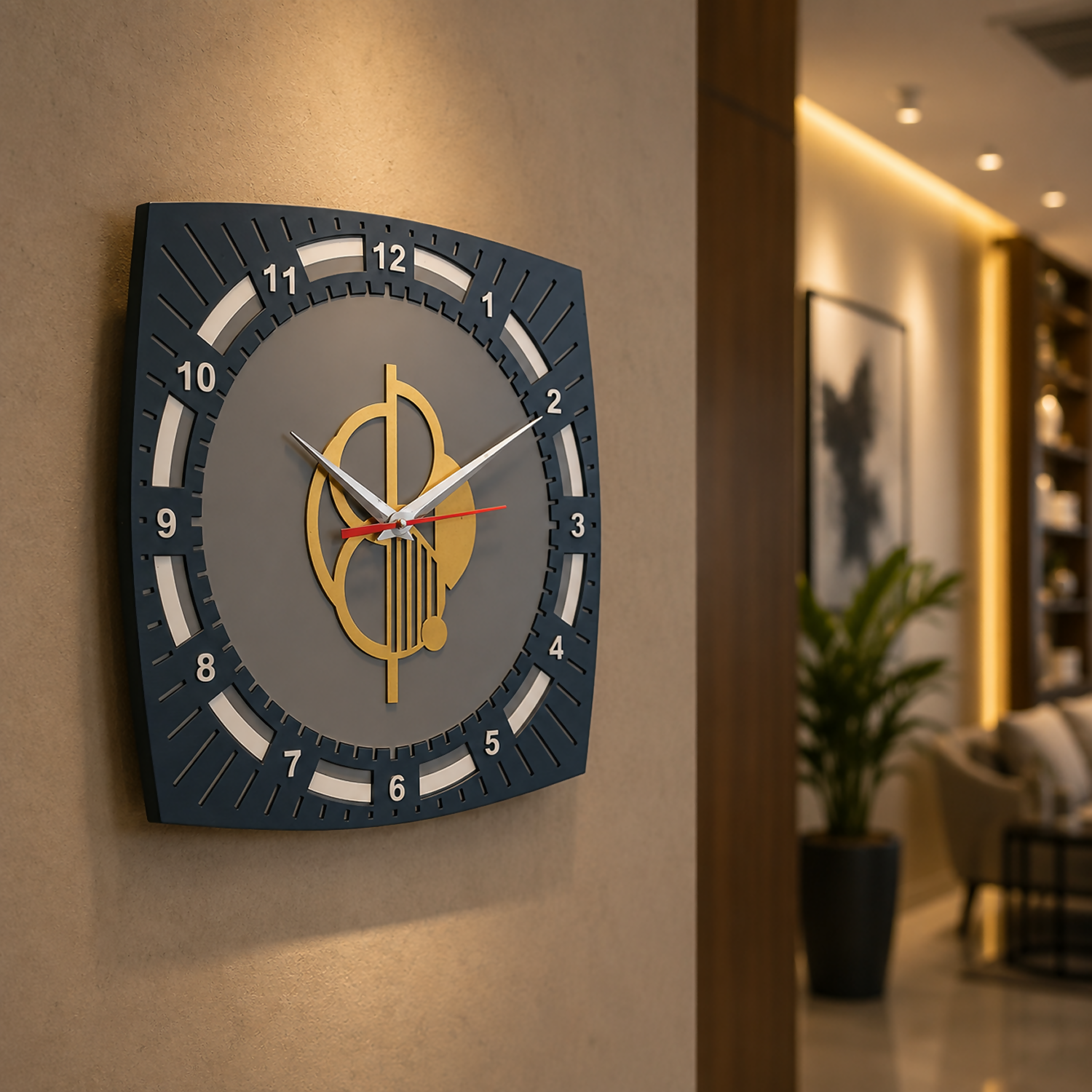Rounded Square Clock 3 home decor