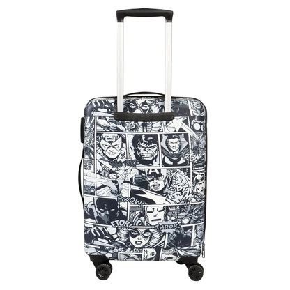 Novex Marvel Avenger Squre Kids Polycarbonate Trolley Bags for Travel Luggage with 4 Wheel (Black, 22 Inch)
