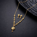 Traditional Gold-Tone Beaded Necklace Set – Elegant Wedding Jewelry