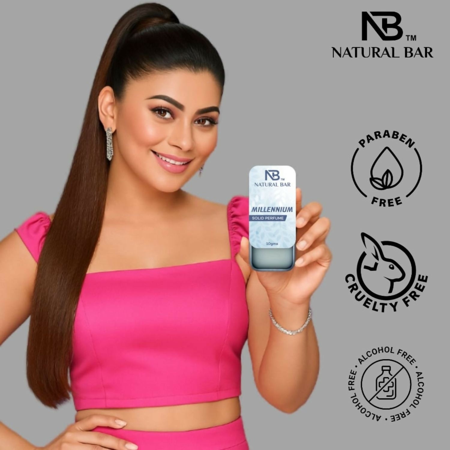 Natural Bar Millennium Solid Perfume | Alcohol Free Cologne for Men & Women | Strong & Lasting Fragrance | Gifting Set for Him & Her