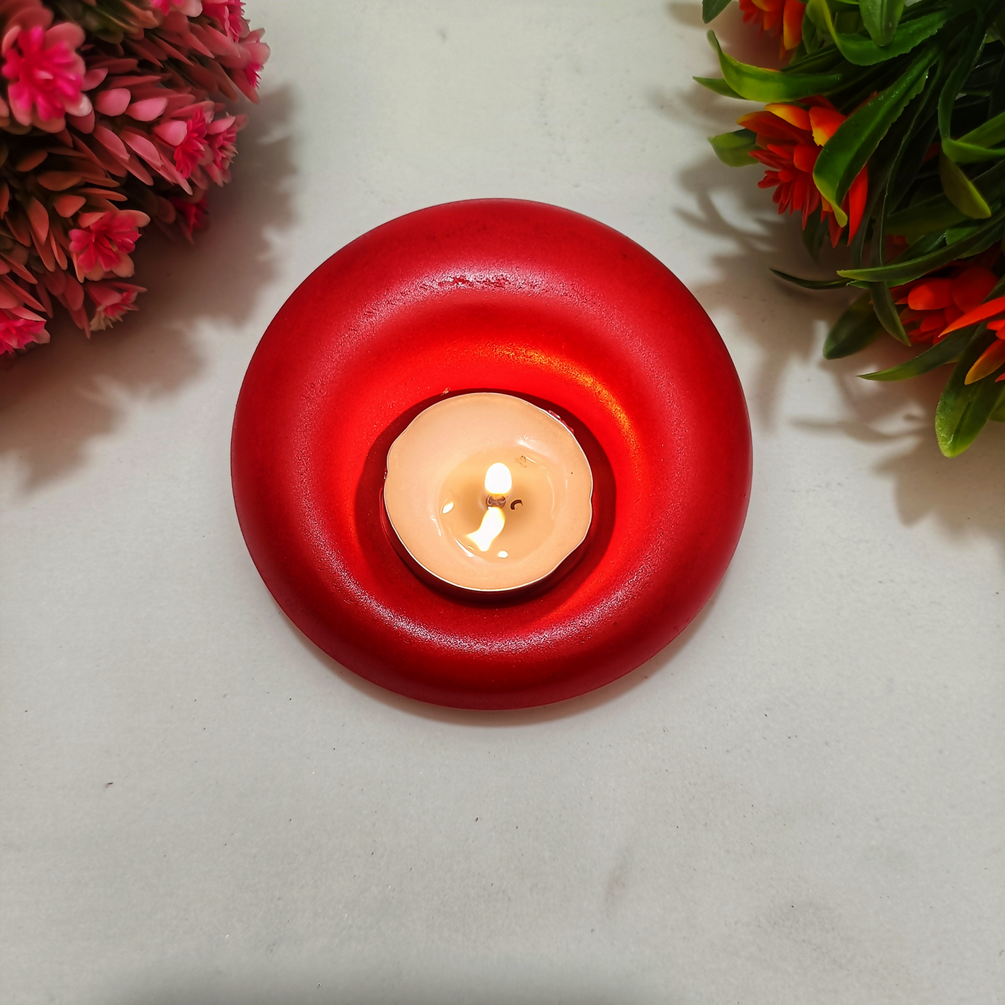 Gadi Diya red tealight candle Elegant Home Decor Handmade
