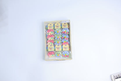 12 Pc Jellyfish Kids Rakhi Set – Adorable Soft Fabric Design with Pom-Poms and Neon Thread