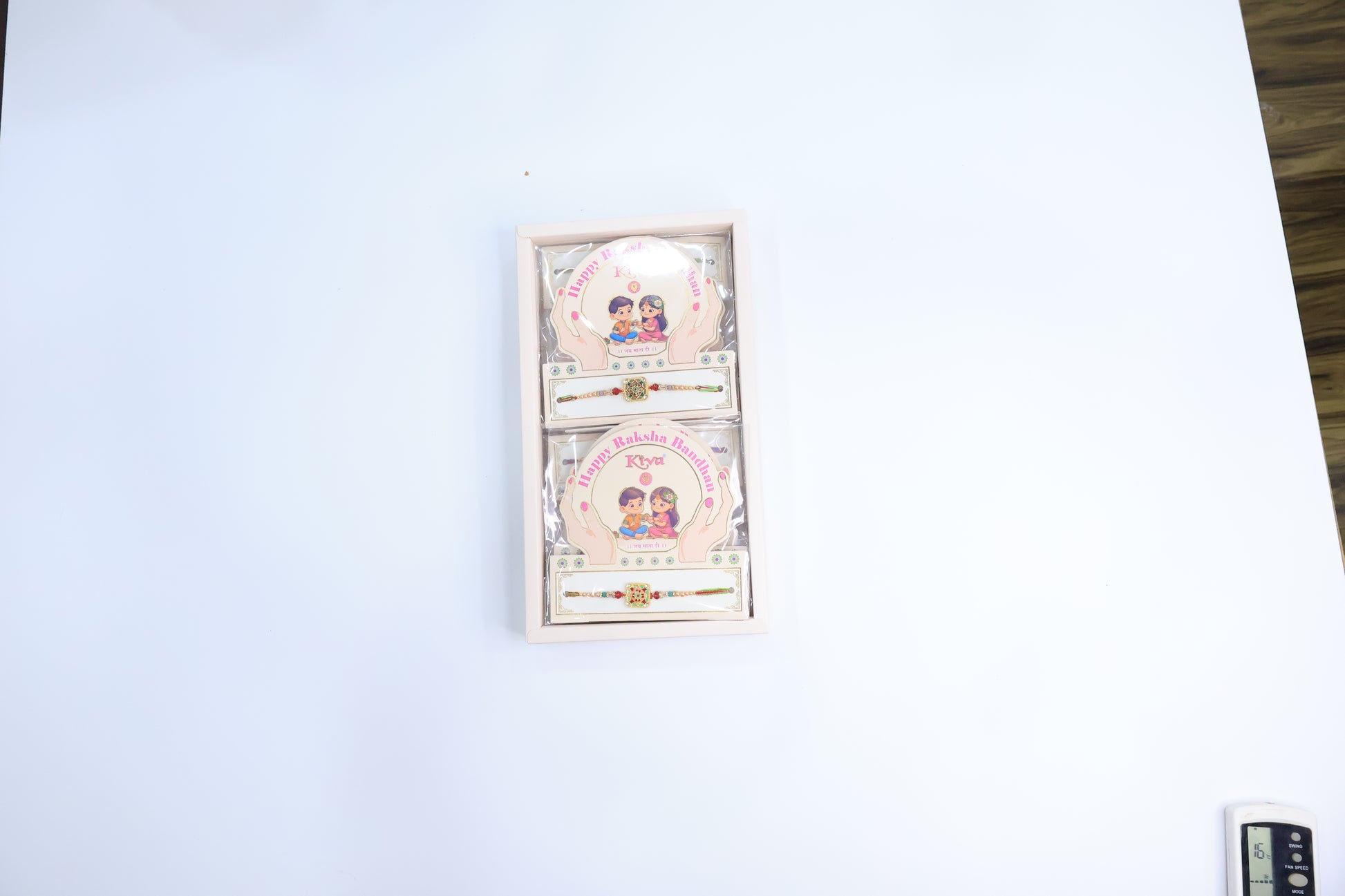 12 Pcs Traditional Rakhi Set with Beaded Design & Decorative Packaging