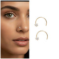 Diamond Nose Screw Pin – Elegant Gold-Toned Sparkle Combo Pack