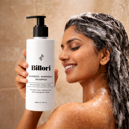 Bamboo Bhringraj Shampoo with Neem, Aritha & Shikakai Extracts (5 Power Shampoo) (200ml)
