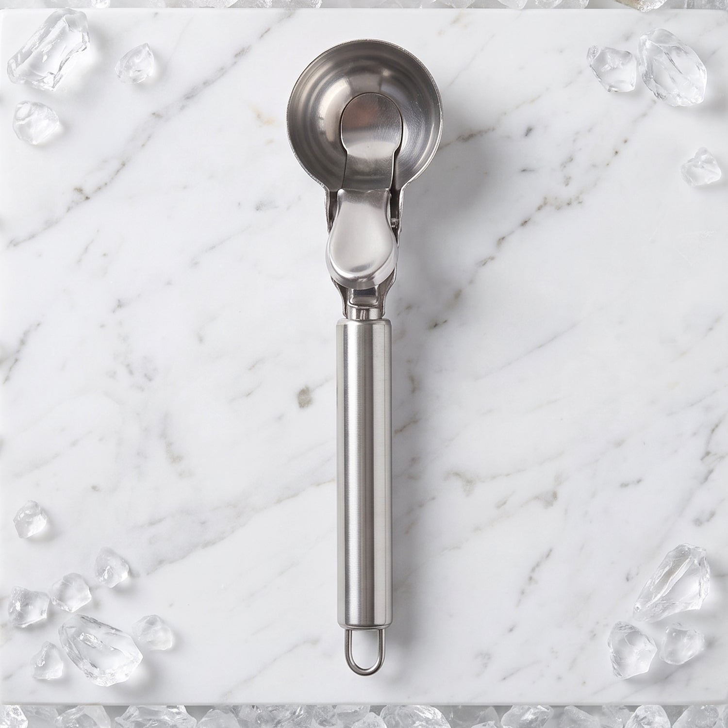 Stainless Steel Trigger Release Ice Cream Scoop Cookie Dough Scooper (1 Pc) view 4