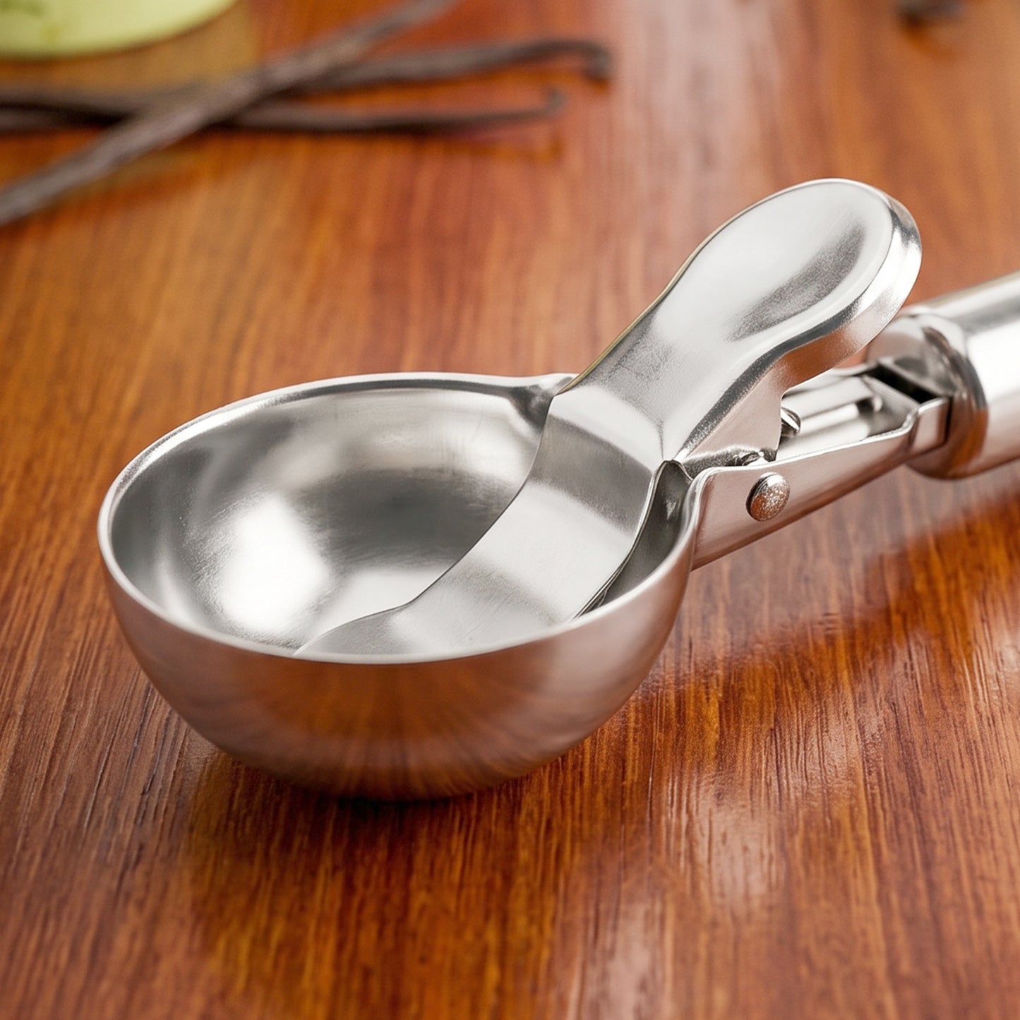 Stainless Steel Trigger Release Ice Cream Scoop Cookie Dough Scooper (1 Pc) view 7