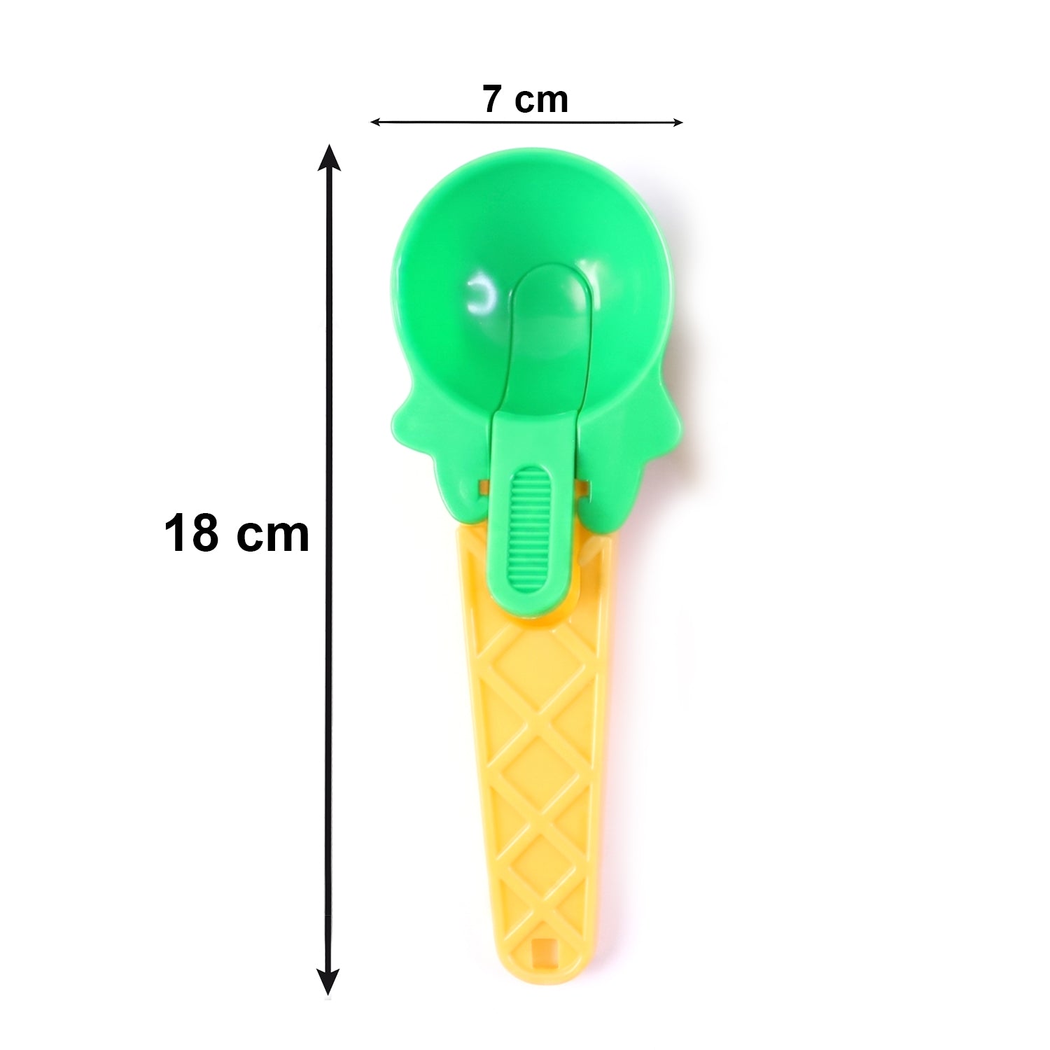 Ice cream scoops shown from top angle