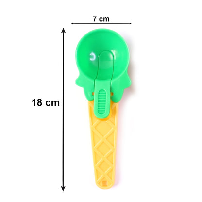 Ice cream scoops shown from top angle