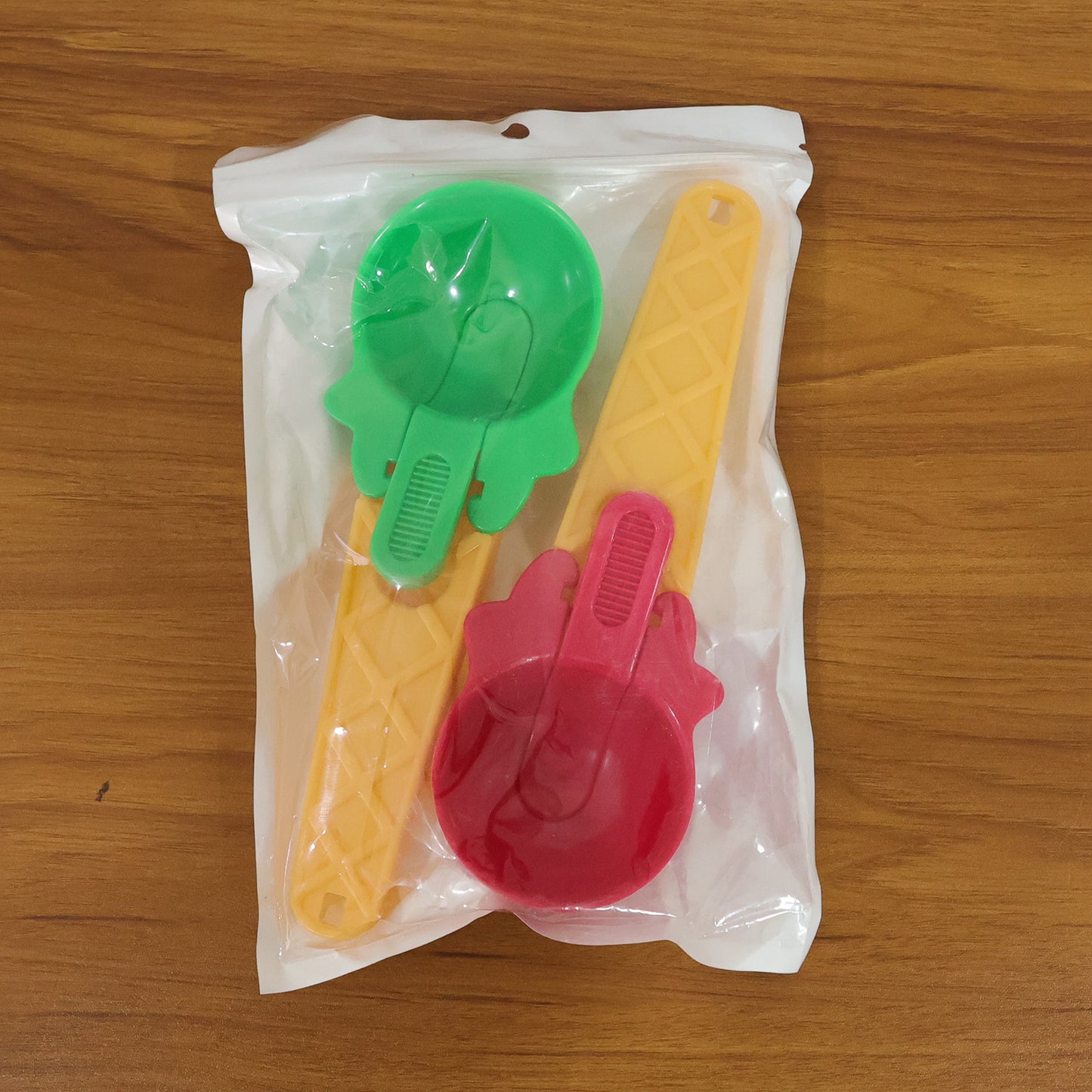 Premium 2-Piece Plastic Ice Cream Scoop Set with Easy-Release