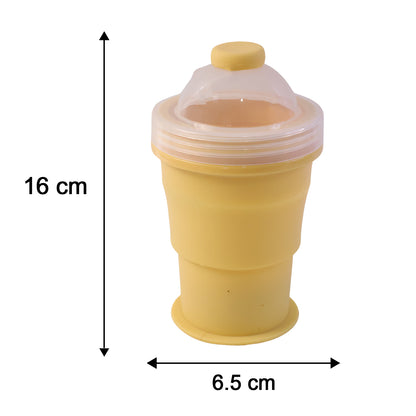 Foldable travel cup capacity and size details