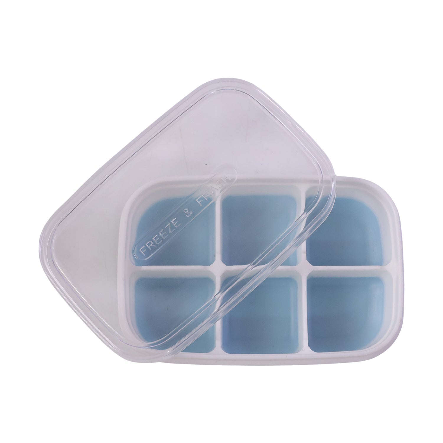 Mini Plastic 6 Cavity Fridge Storage Tray Ice Cube Tray Freezer Mold (1 Pc)
