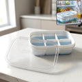 Mini Plastic Ice Tray for Freezer, Six Cavity Compact Design for Home