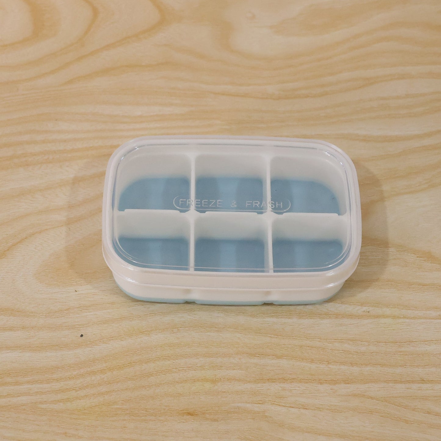 Mini Plastic 6 Cavity Fridge Storage Tray Ice Cube Tray Freezer Mold (1 Pc)