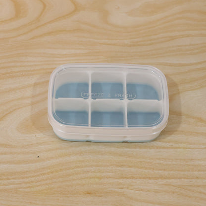 Mini Plastic 6 Cavity Fridge Storage Tray Ice Cube Tray Freezer Mold (1 Pc)