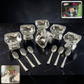 Stainless Steel Ice Cream Cup Set – Elegant 6-Piece Dessert Bowls