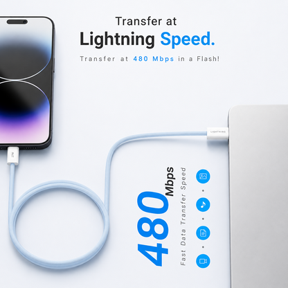 Uniteq AeroLink cable charging an iPhone