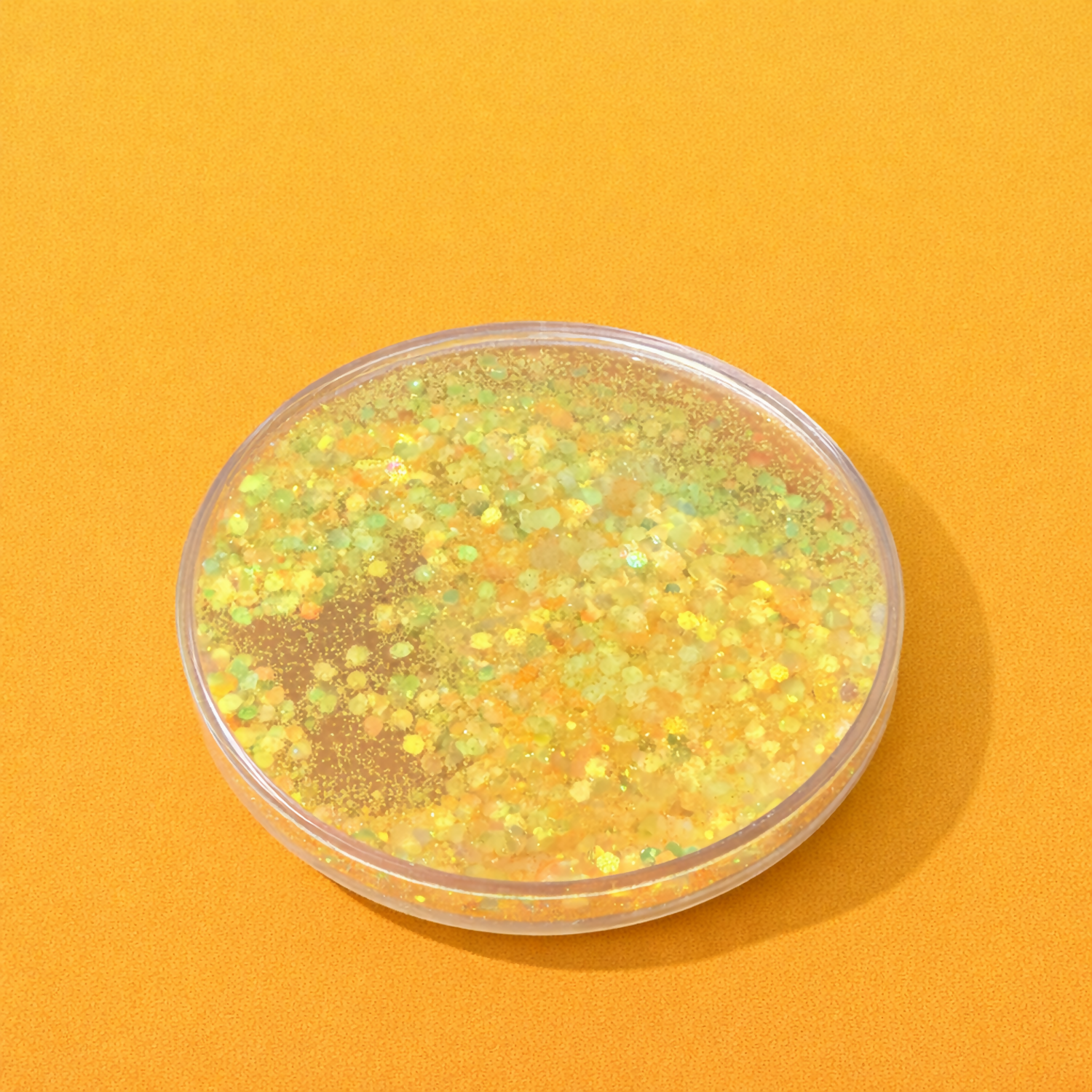 Yellow Glitter Resin Tea Coaster for Cup & Mug ( MUG NOT INCLUDED)