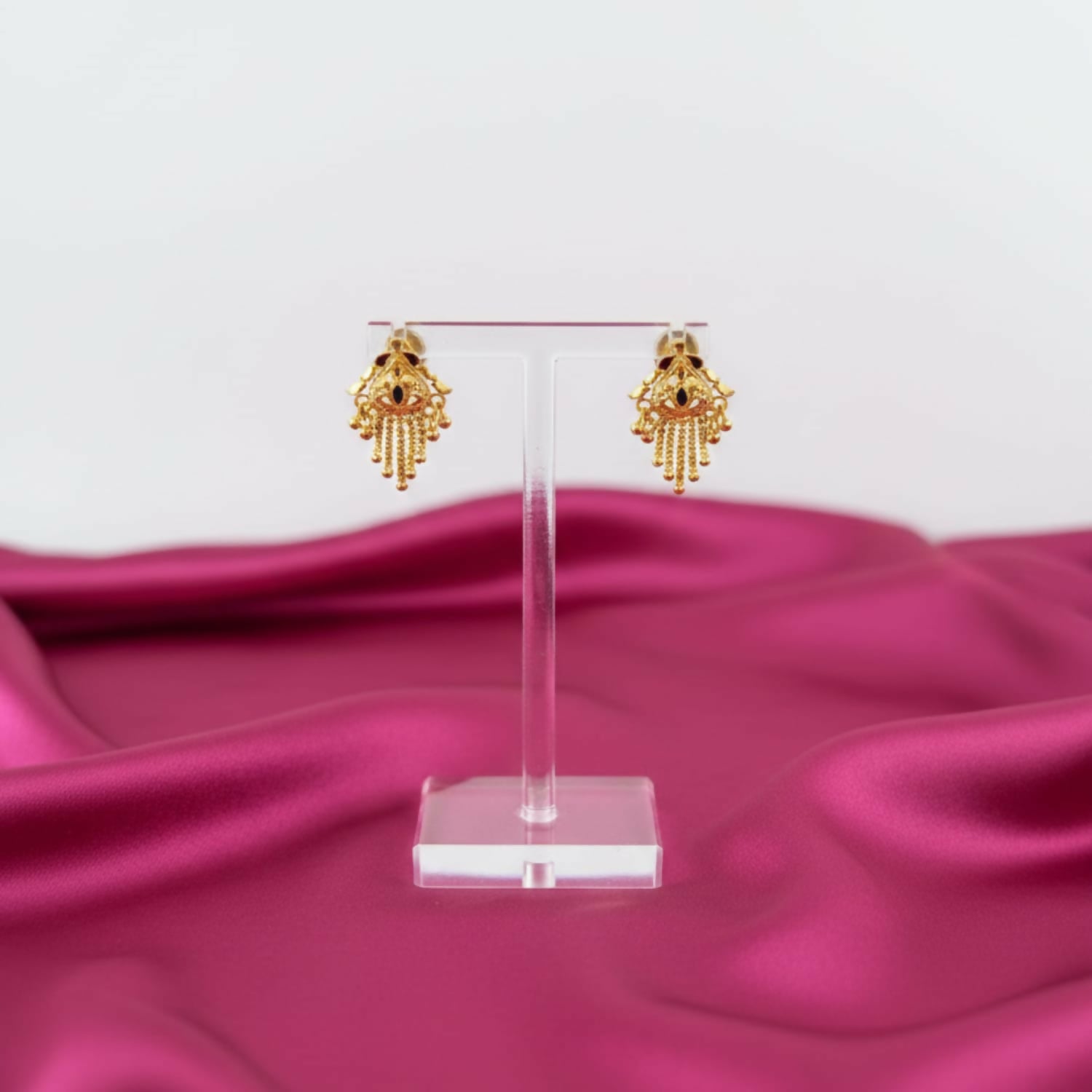 5 Line Side Latkan Golden Earrings with Mina for Women & Girls – Fancy Gift