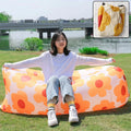 Inflatable Lounger – Portable Floral Print Outdoor Couch