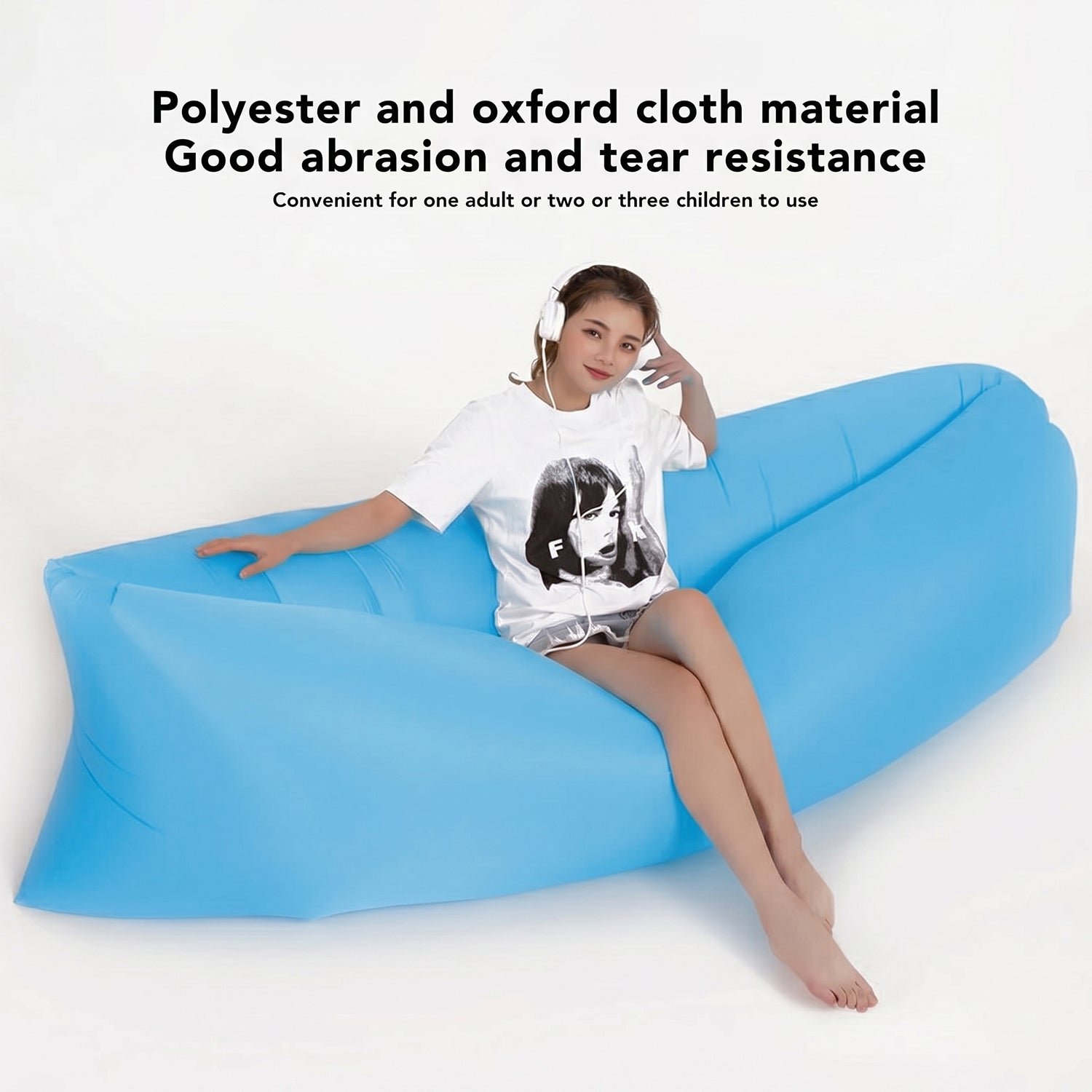 Inflatable Air Lounger Sofa for Outdoor Camping Beach Pool (1 Pc)