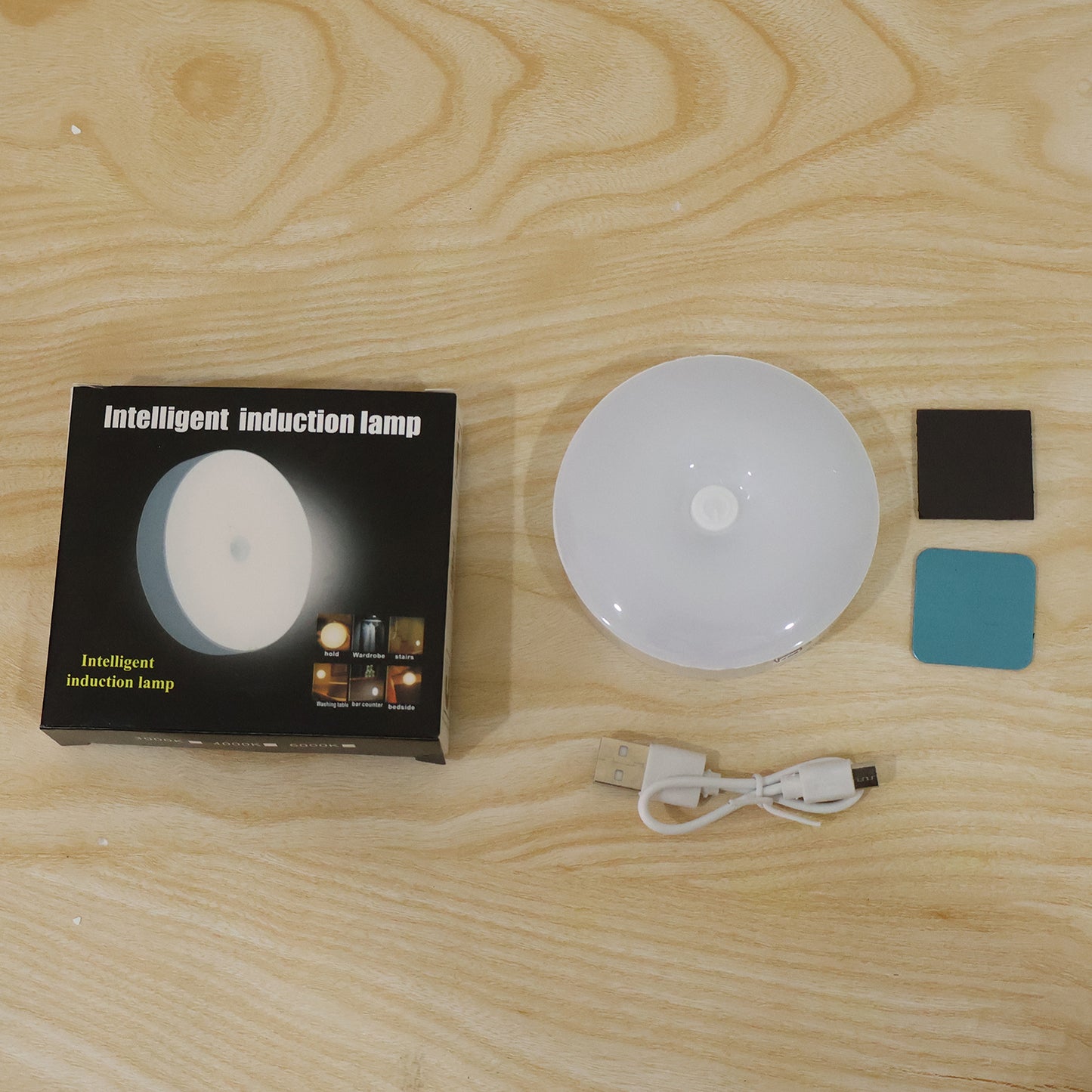 USB Rechargeable Magnetic Motion Sensor LED Light for Cabinet Home (1 Set)