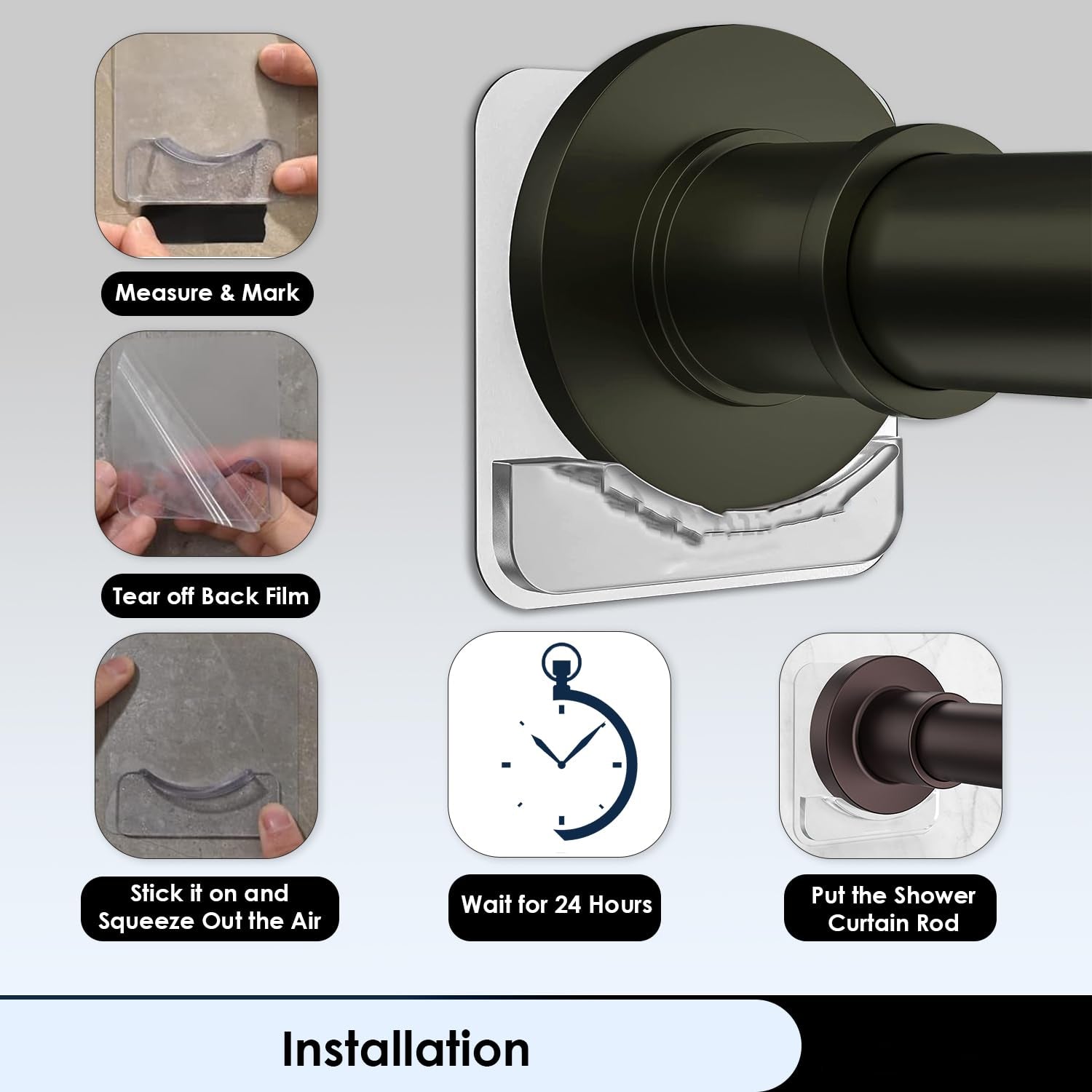 Adhesive U shape hook clip