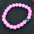 Pink Evil Eye Bracelet – Stylish Protection with Elegant Beads