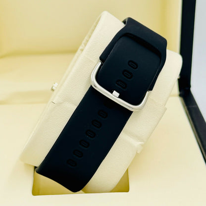 Black Model with Black Belt Analog Watch - For Men