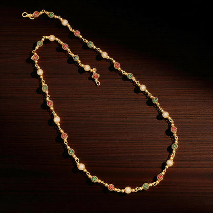 Gold-Toned Pave AD Tassel mala