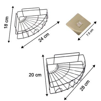 विभिन्न घरेलू सामान और वस्तुओं आदि को रखने और भंडारण के लिए 1 पीसी शॉवर कैडी कॉर्नर।