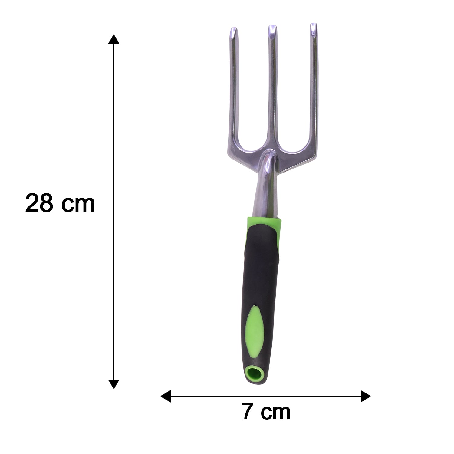 Garden Hand Fork 3 Tine Stainless Steel Digging Tool Ergonomic Handle (1 Pc)