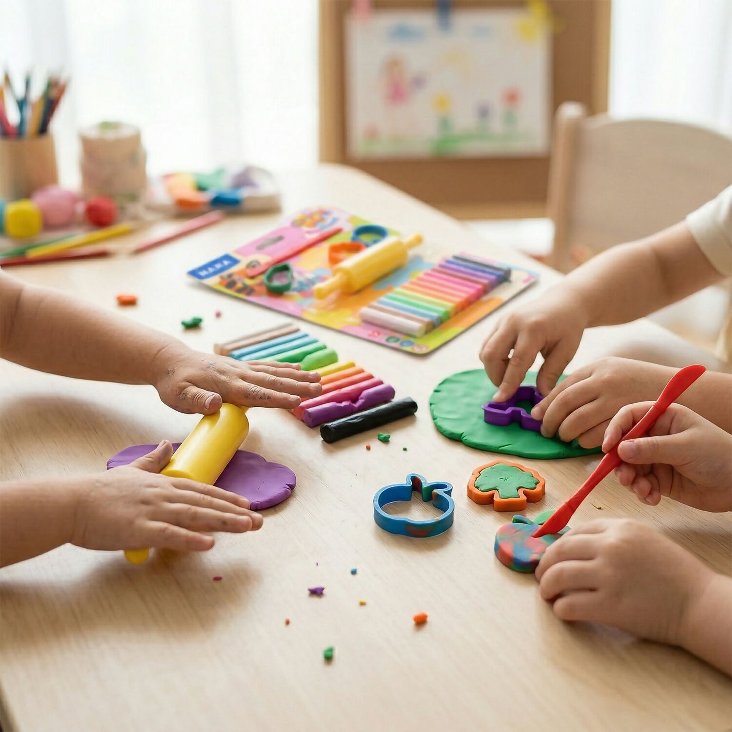 NARA 12 Color Modelling Clay Set with Tools – Kids DIY Creative Sculpting & Shape Cutter Kit (150 Gm)