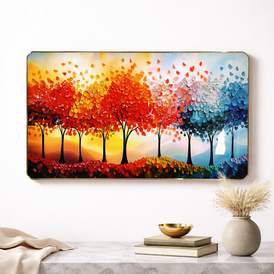 Luxury 3D Tree Wall Art Frame with Gem Design Home Decor